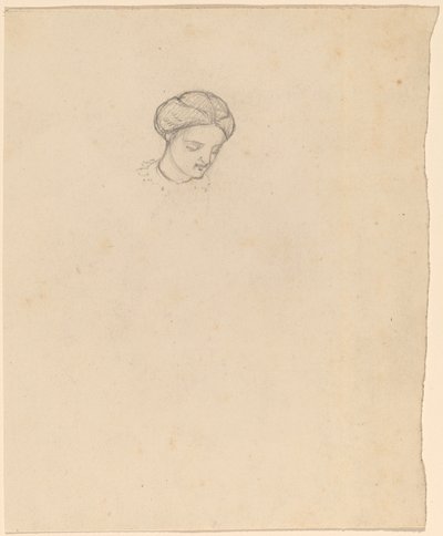 Studie eines Mädchens, ca. 1858 von Elihu Vedder