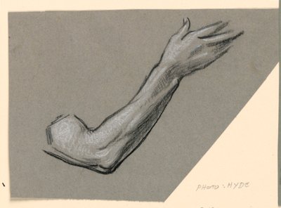 Studie eines Arms von Elihu Vedder