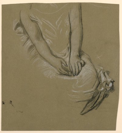 Studie eines weiblichen Modells von Elihu Vedder
