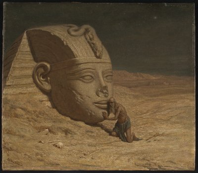 Der Fragende der Sphinx von Elihu Vedder
