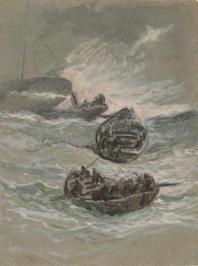Das Schiffswrack, ca. 1880 von Elihu Vedder