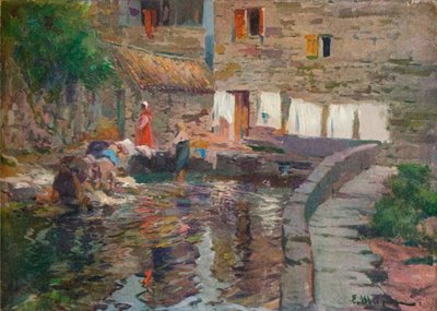 Wäscherinnen, Pontevedra, ca. 1904 von Eliseo Meifren y Roig