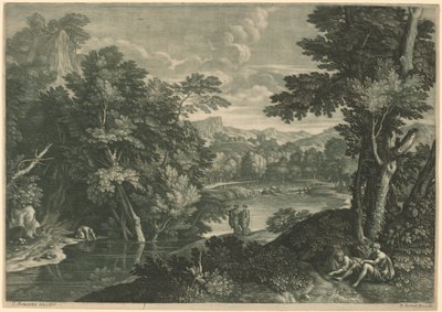 Landschaft von Elisha Kirkall, after Jacques Rousseau