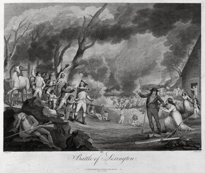 Die Schlacht von Lexington, 19. April 1775 von Elkanah Tisdale
