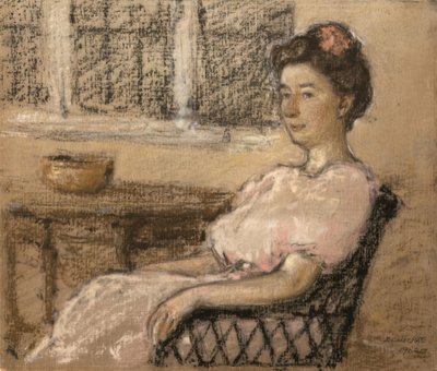 Sitzende Frau in Pink von Elmer Livingston MacRae