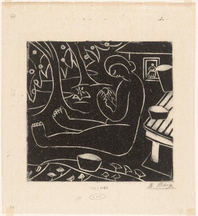 Sitzende Frau von Else Berg (signed by artist)
