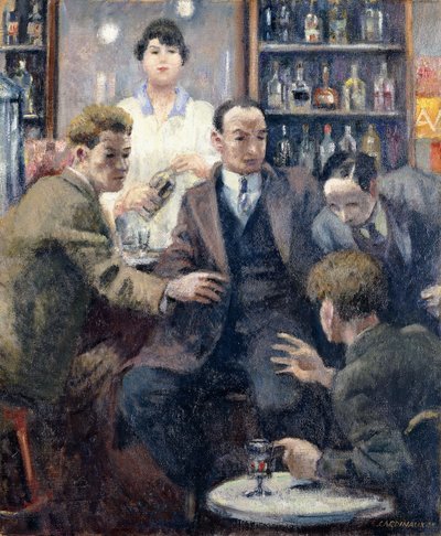 Diskussion in einer Bar von Emil Cardinaux