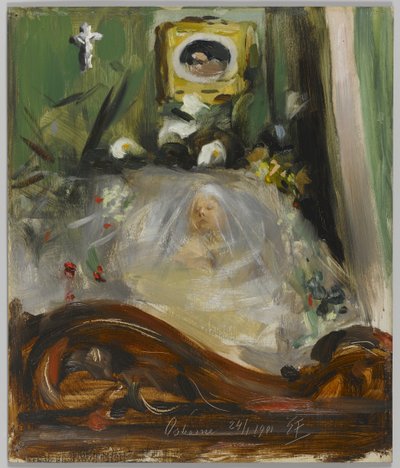 Königin Victoria auf dem Totenbett von Emil Fuchs