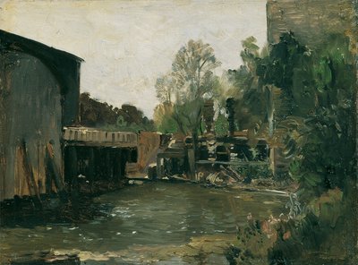 Mühlwehr in Plankenberg von Emil Jakob Schindler
