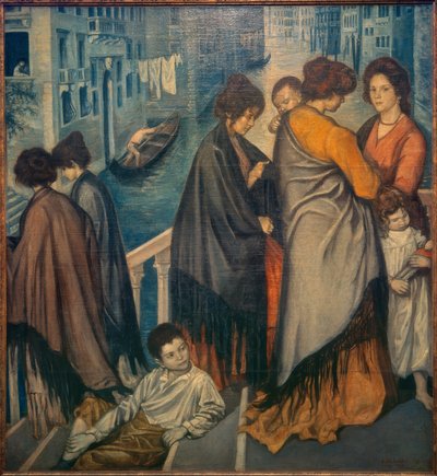 Auf einer Brücke in Venedig von Emile Bernard