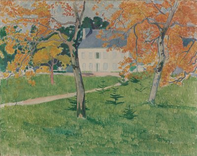 Haus unter Bäumen. Pont-Aven, 1888 von Emile Bernard
