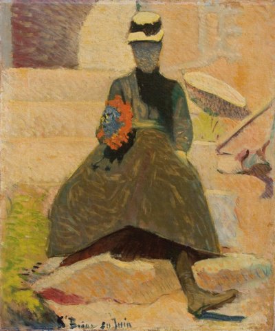 Frau in Saint-Briac, 1886 von Emile Bernard