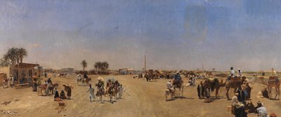 Die Qasr al-Nil-Brücke in Kairo von Emile Charles Wauters