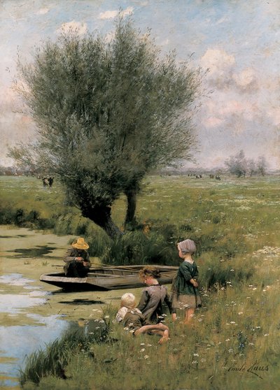Am Flussufer von Emile Claus
