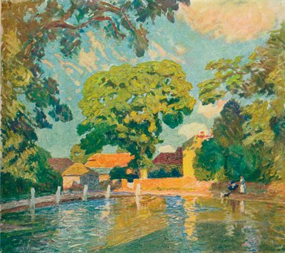 Der Dorfteich, Upton Grey von Emile Claus
