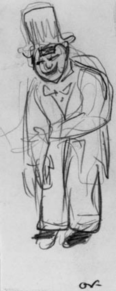 Stehender Clown mit hohem Hut von Emile Othon Friesz