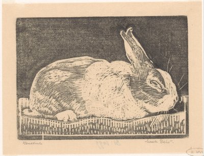 Kaninchen von Emilius Wilhelmus Dehé (signed by artist)