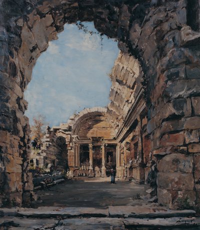 Der Tempel der Diana, Nîmes von Emmanuel Lansyer