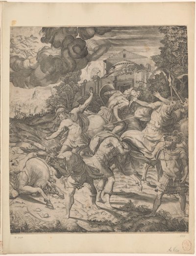 Bekehrung des Paulus (rechtes Blatt) von Enea Vico