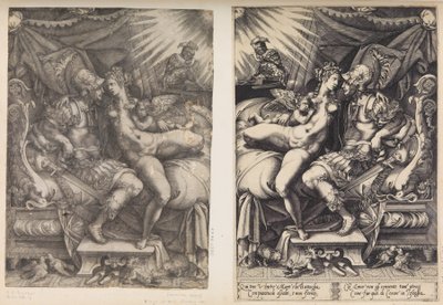 Mars und Venus, 1543 von Enea Vico