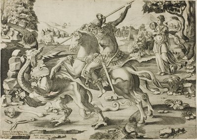 Sankt Georg und der Drache von Enea Vico