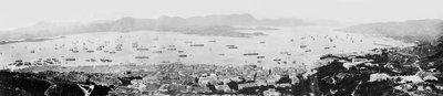 Panorama des Hafens von Hongkong, ca. 1878 von English Photographer