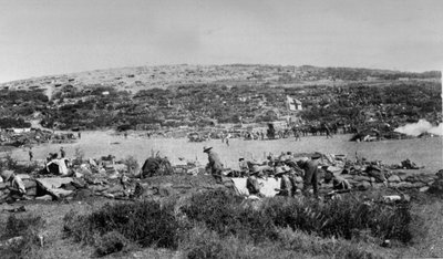 Suvla Bay, Gallipoli am Chocolate Hill, ca. 1915 von English Photographer