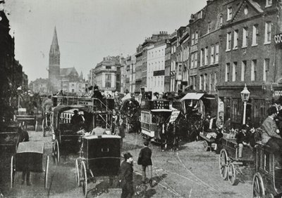 Whitechapel High Street, Blick nach Osten, 1890 von English Photographer