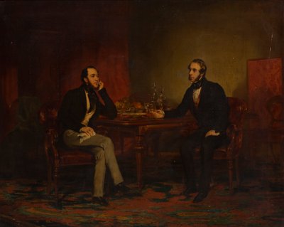 Ein Gesprächsstück, ca. 1840 von English School