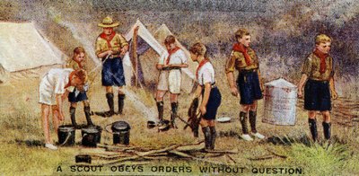 Ein Pfadfinder gehorcht ohne Frage, 1929 von English School