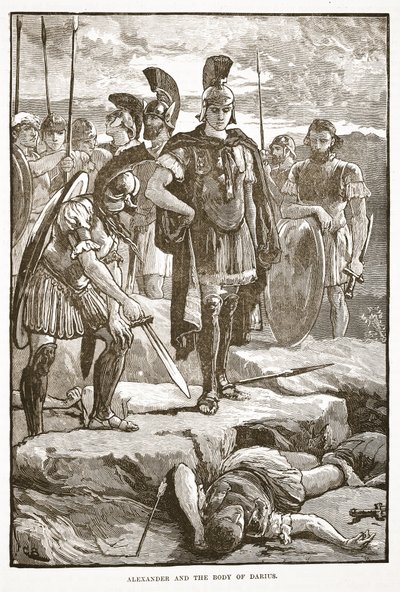 Alexander und der Leichnam des Darius von English School