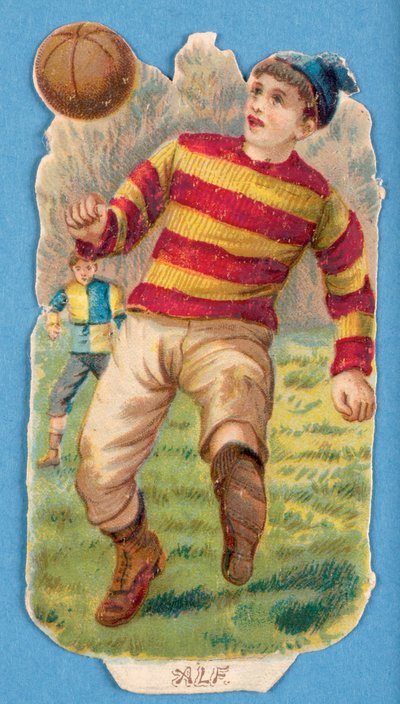 Alf, Ausschneidefigur eines Fußballspielers, 1880er-90er von English School