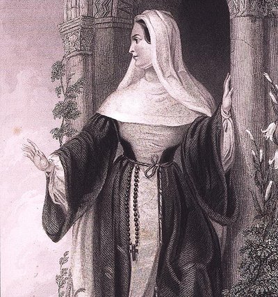 Eine Äbtissin, ca. 1845 (Gravur) von English School