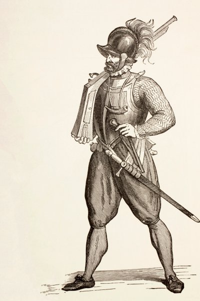 Arkebusier des 16. Jahrhunderts von English School