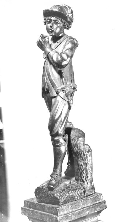 Junge, der eine Pfeife spielt, 1638 von English School