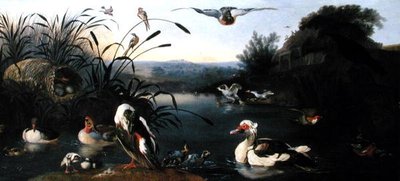 Enten auf einem Teich von English School