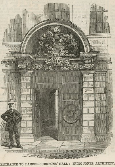 Eingang zur Barber-Surgeons Hall, Monkwell Street von English School