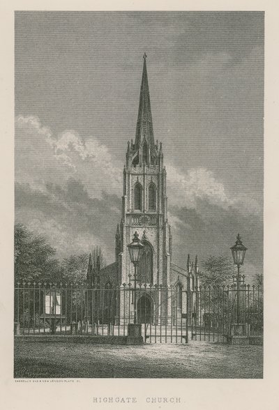 Highgate Church, London von English School