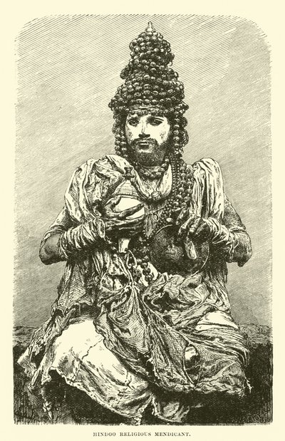 Hindoo-religiöser Bettler von English School