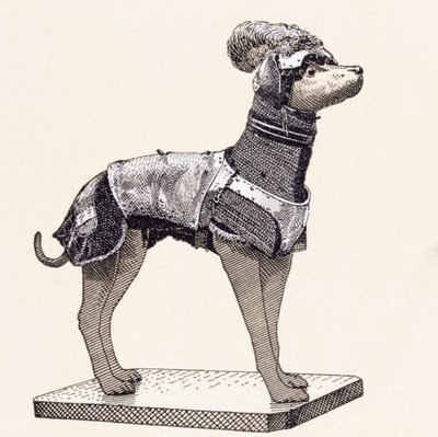 Hund in Körperpanzerung von English School