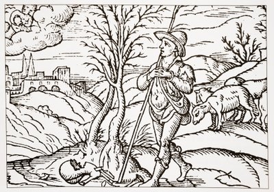 Januar, aus Spensers Der Hirtenkalender, 1579 von English School