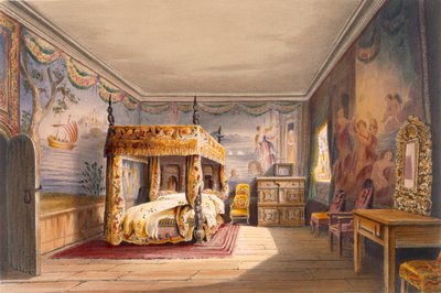 King Charles Zimmer, Cotehele House, ca. 1830-40 von English School