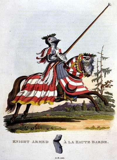 Ritter bewaffnet à la Haute Barde von English School