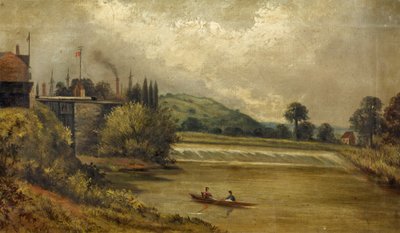 Llanthony Weir Gloucester, 1850-1900 von English School