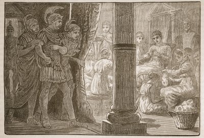 Lucretia unter ihren Mägden von English School