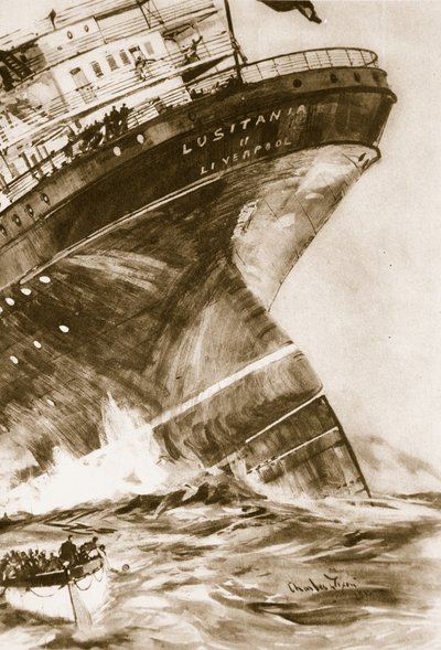 Lusitania, 1914-19 von English School