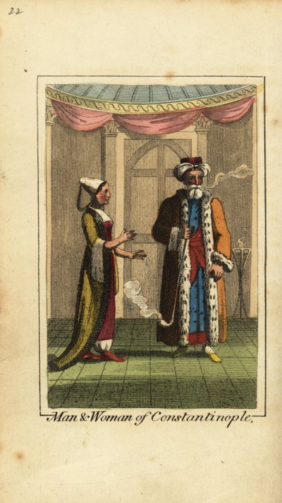 Mann und Frau aus Konstantinopel, Osmanisches Reich von English School