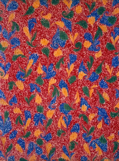 Marmoriertes Vorsatzpapier von English School