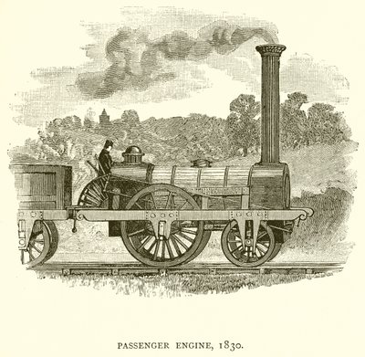 Passagierlokomotive, 1830 von English School