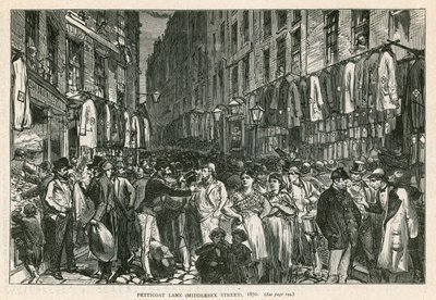 Petticoat Lane (Middlesex Street), London, 1870 von English School